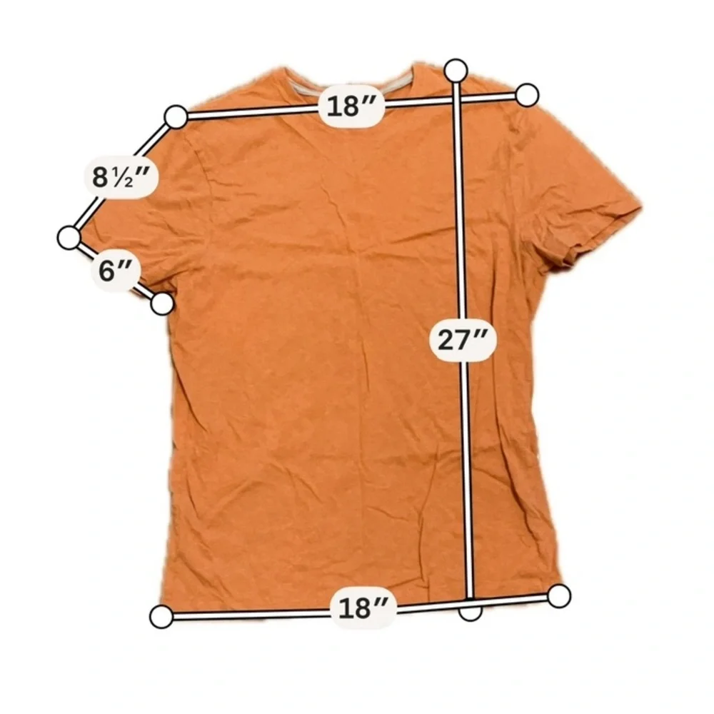 Banana Republic Orange Short-Sleeve Crewneck Tee Size L